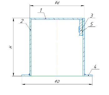 Коверы газовые стальные - чертеж